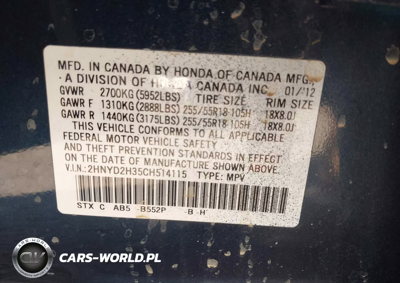 2012 Acura Mdx Technology Package VIN:2HNYD2H35CH514115 - 9