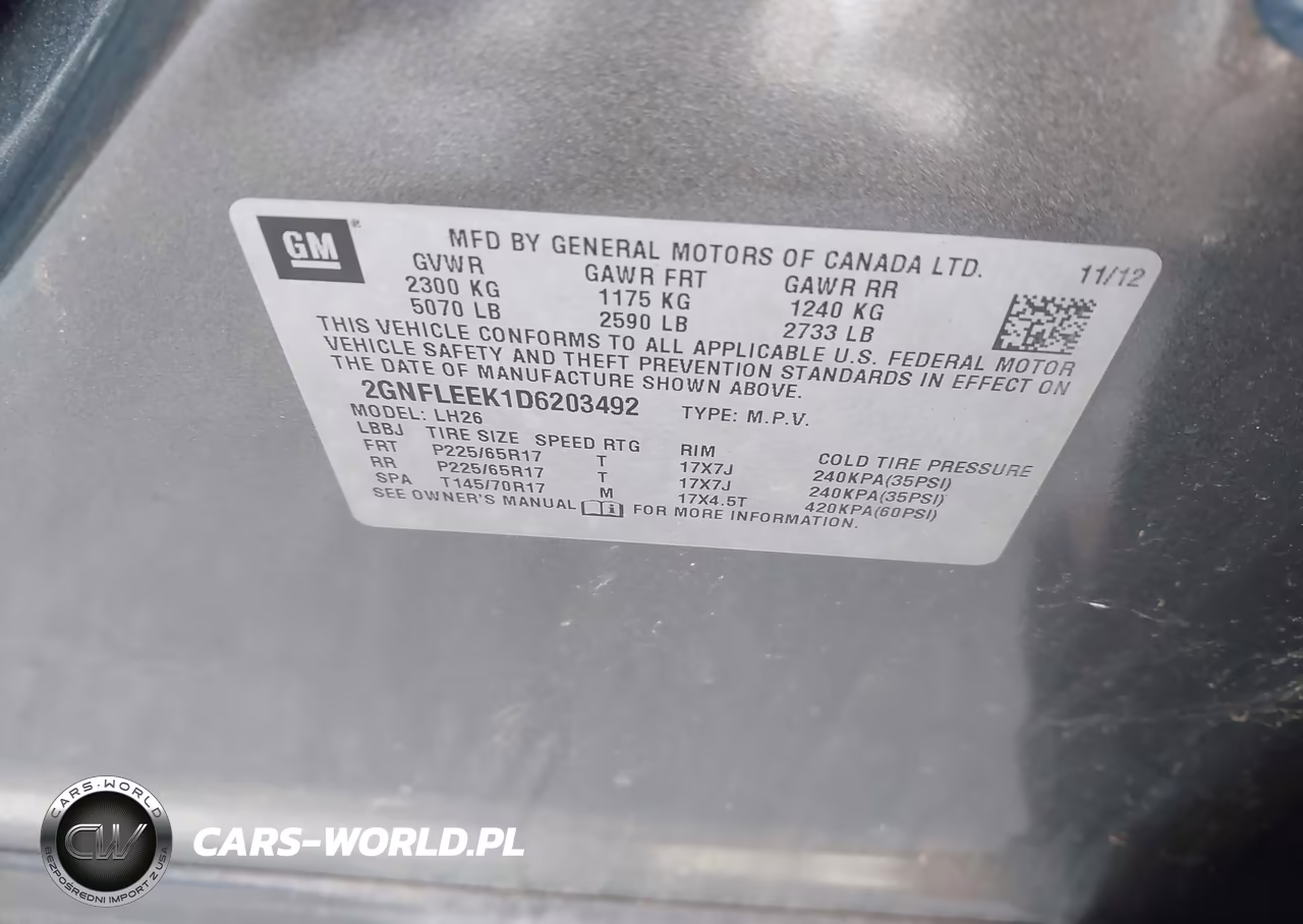 2013 Chevrolet Equinox Lt VIN:2GNFLEEK1D6203492 - 9