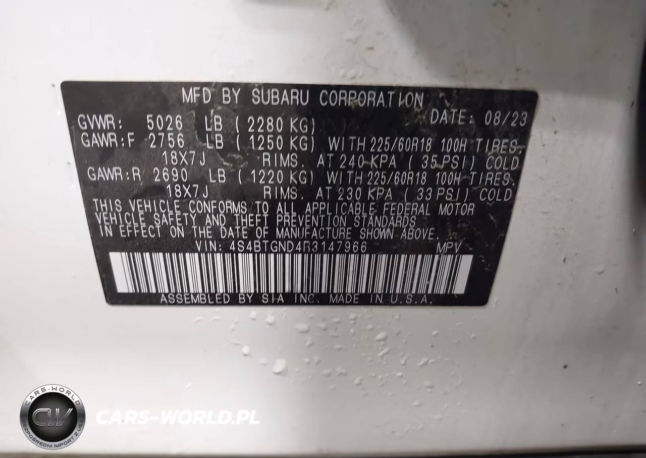 2024 Subaru Outback Limited Xt VIN:4S4BTGND4R3147966 - 9