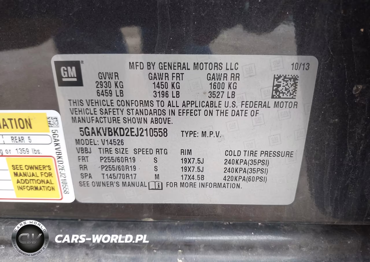 2014 Buick Enclave Leather VIN:5GAKVBKD2EJ210558 - 9