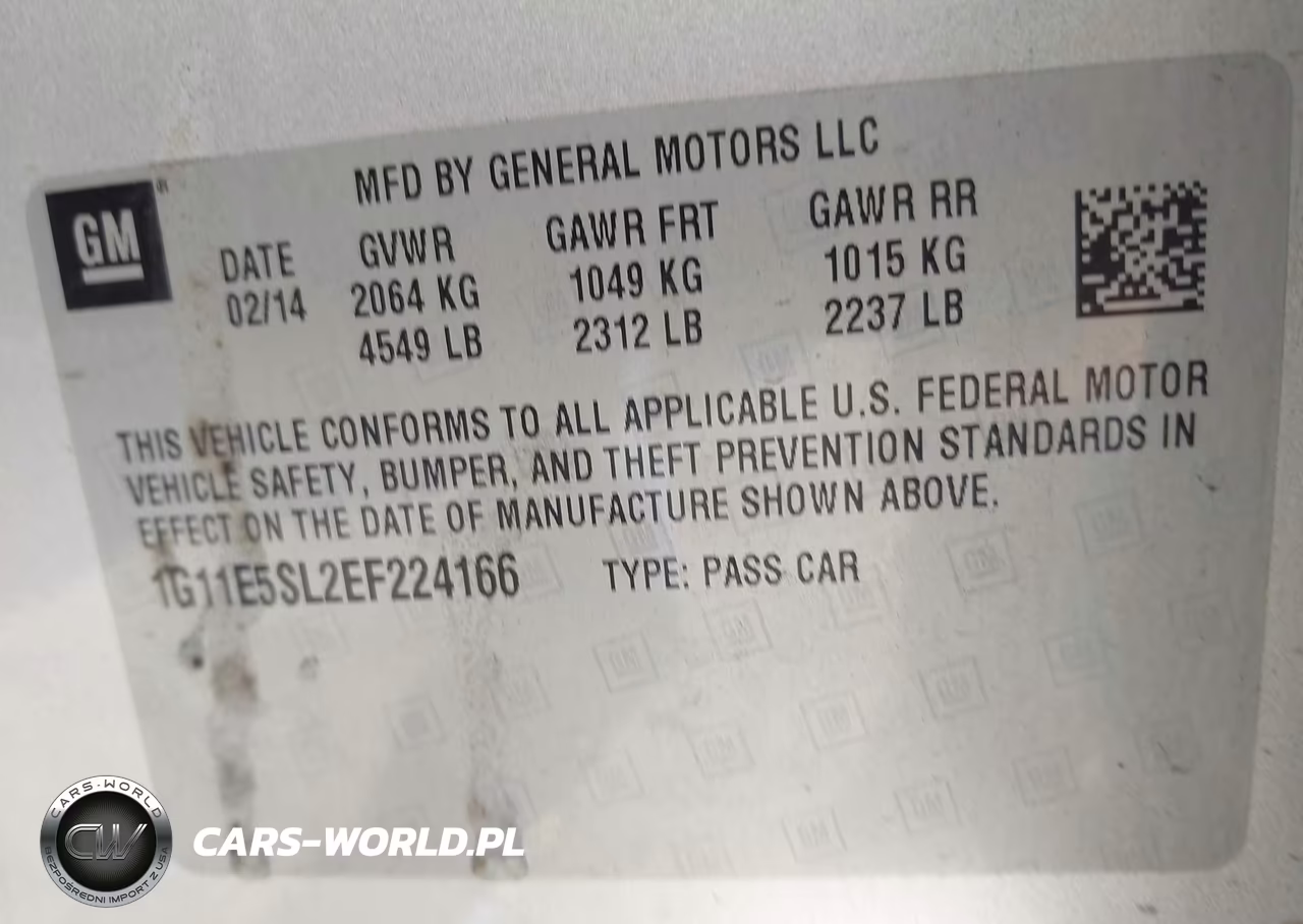 2014 Chevrolet Malibu 2Lt VIN:1G11E5SL2EF224166 - 9