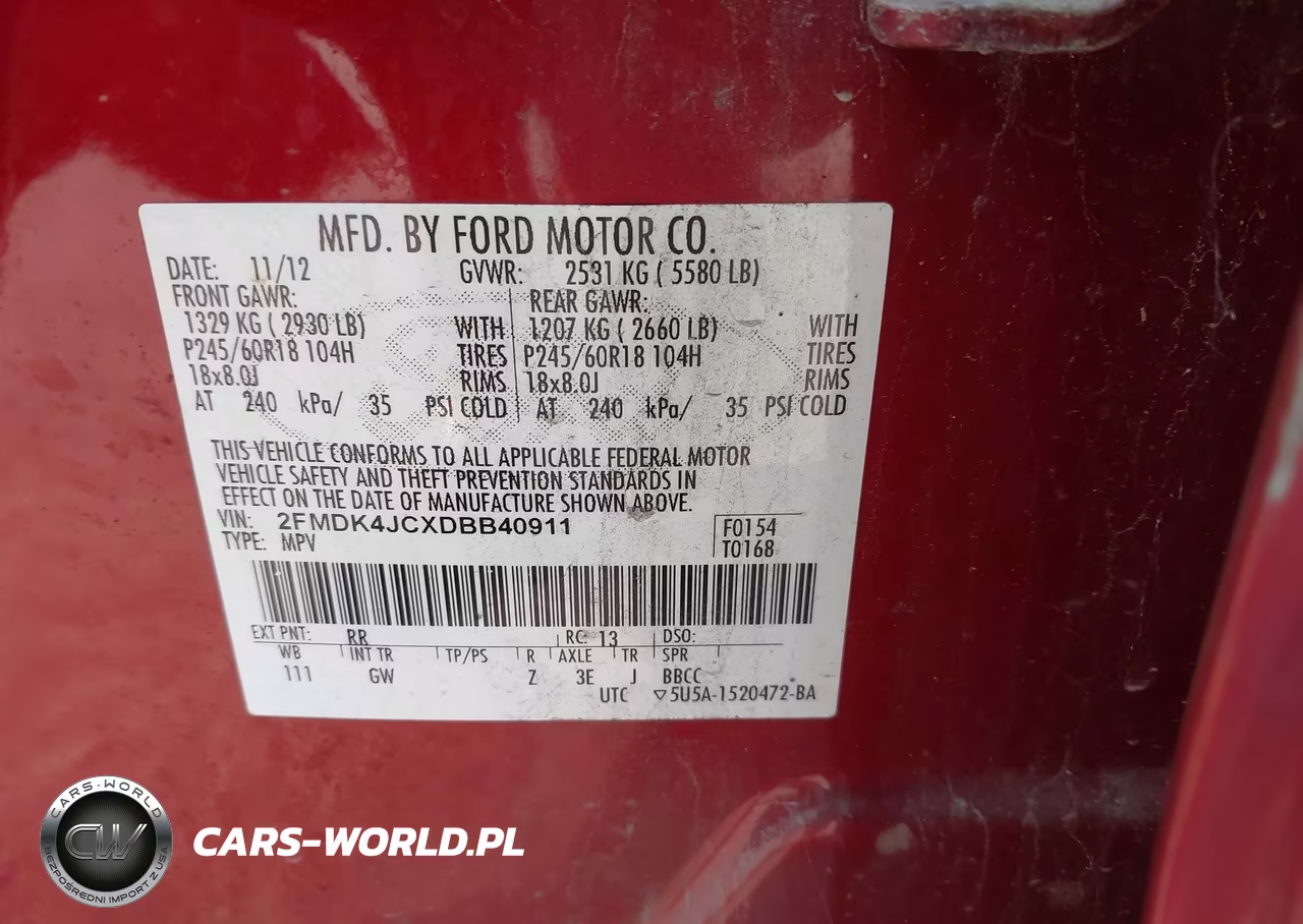 2013 Ford Edge Sel VIN:2FMDK4JCXDBB40911 - 9