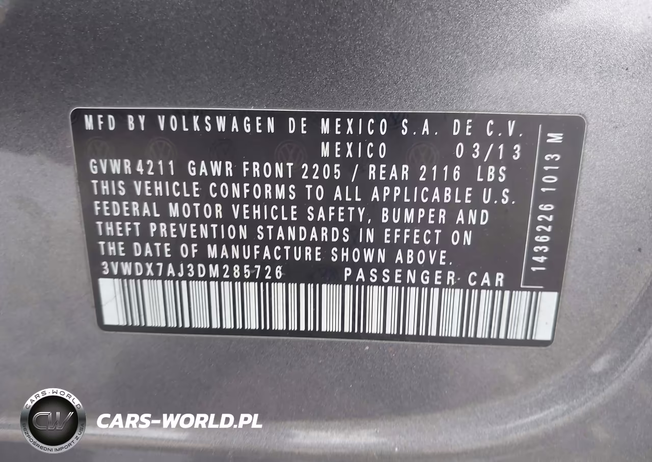 2013 Volkswagen Jetta 2.5L Se VIN:3VWDX7AJ3DM285726 - 9