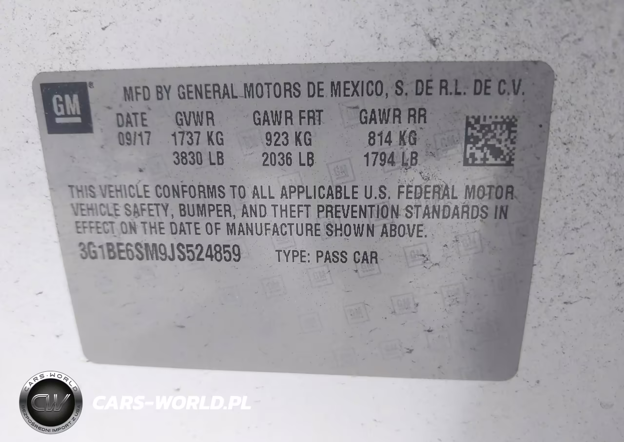 2018 Chevrolet Cruze Lt Auto VIN:3G1BE6SM9JS524859 - 9