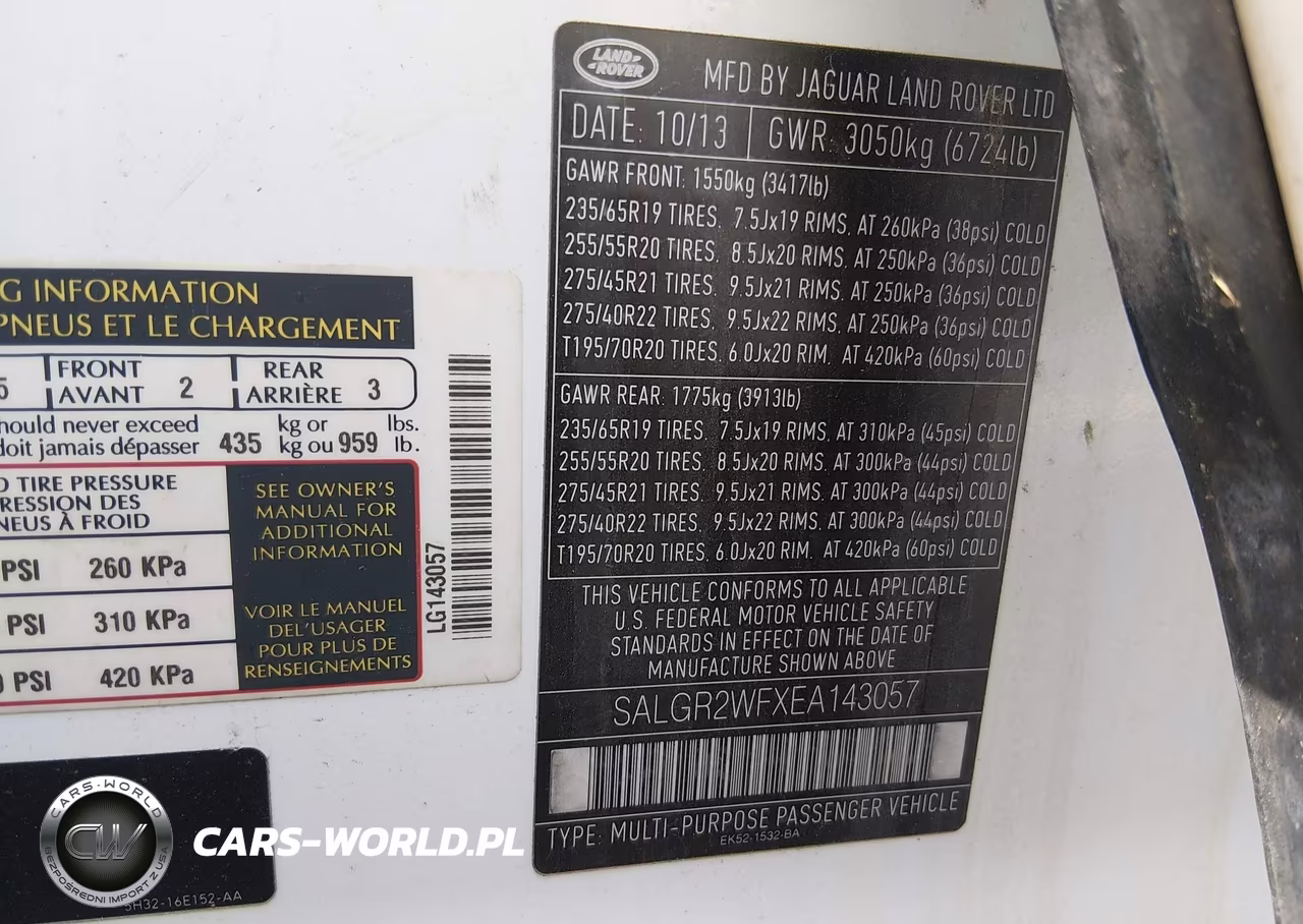 2014 Land Rover Range Rover 3.0L V6 Supercharged VIN:SALGR2WFXEA143057 - 9