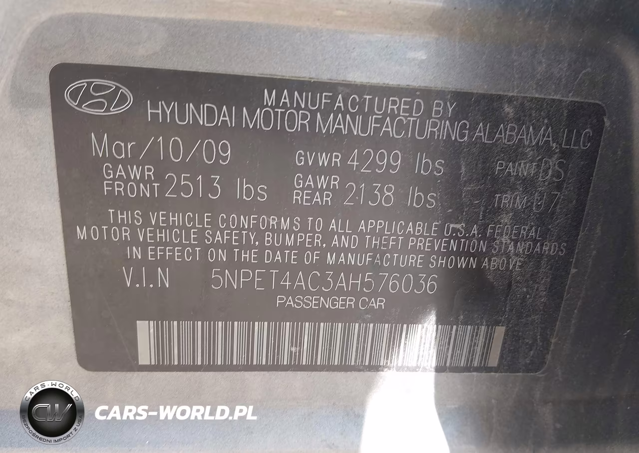 2010 Hyundai Sonata Gls VIN:5NPET4AC3AH576036 - 9