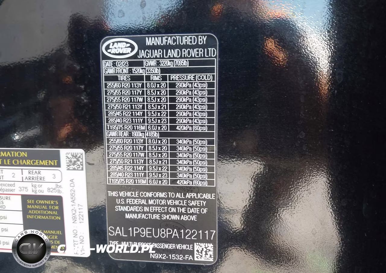 2023 Land Rover Range Rover Sport Se VIN:SAL1P9EU8PA122117 - 9