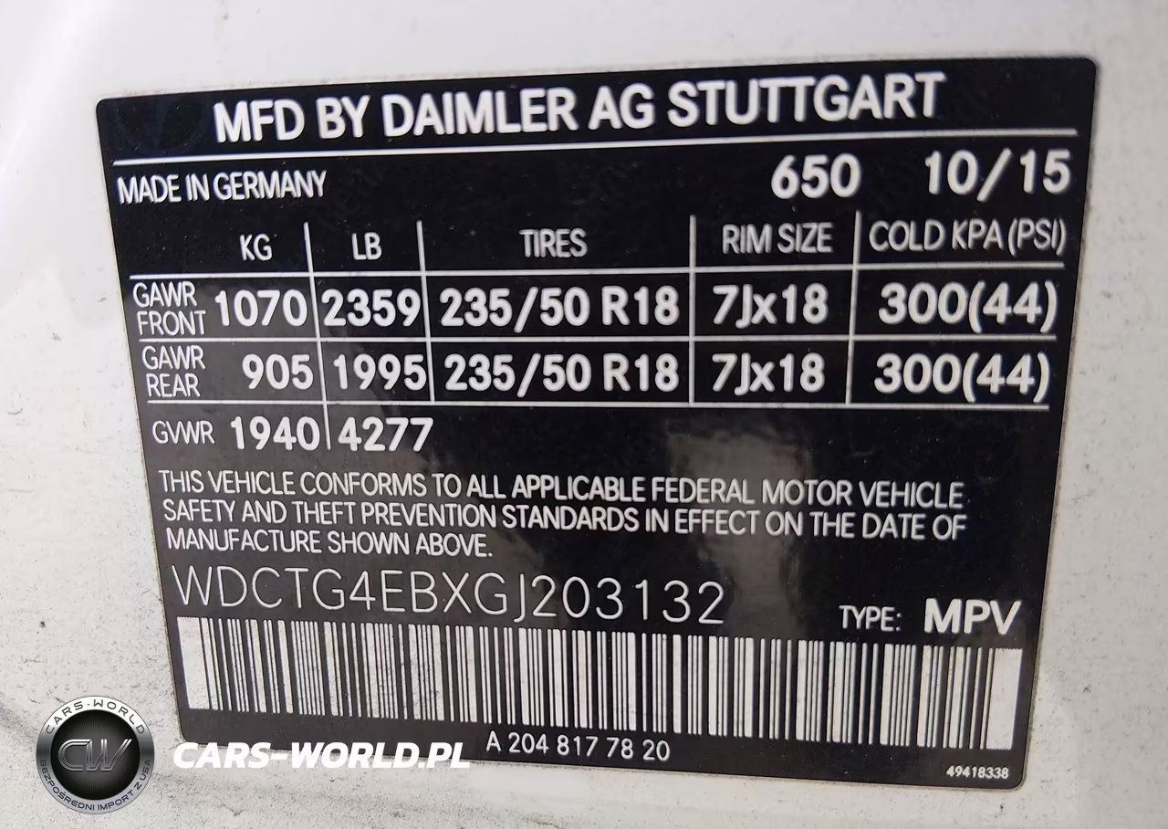 2016 Mercedes-Benz Gla 250 VIN:WDCTG4EBXGJ203132 - 9