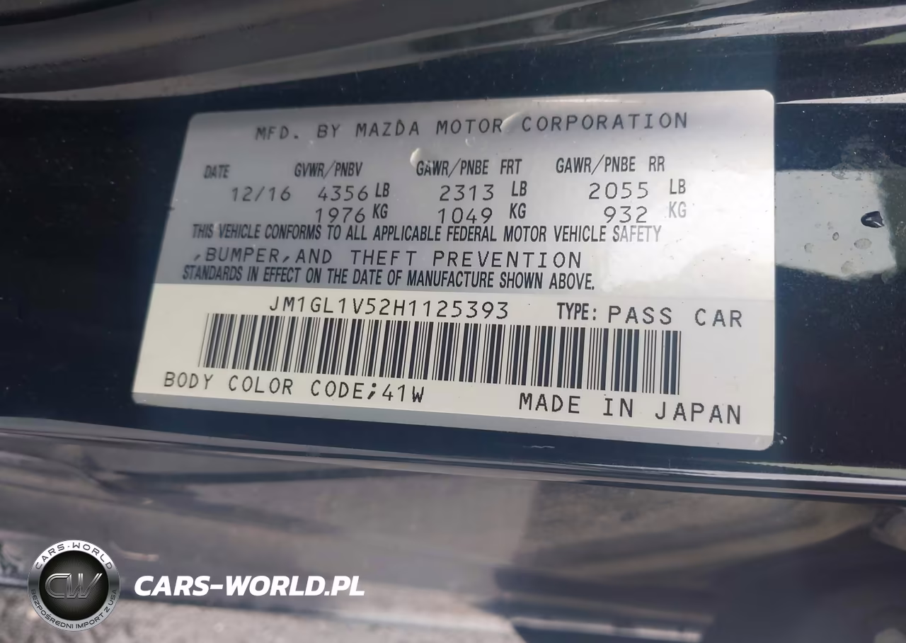 2017 Mazda Mazda6 Touring VIN:JM1GL1V52H1125393 - 9