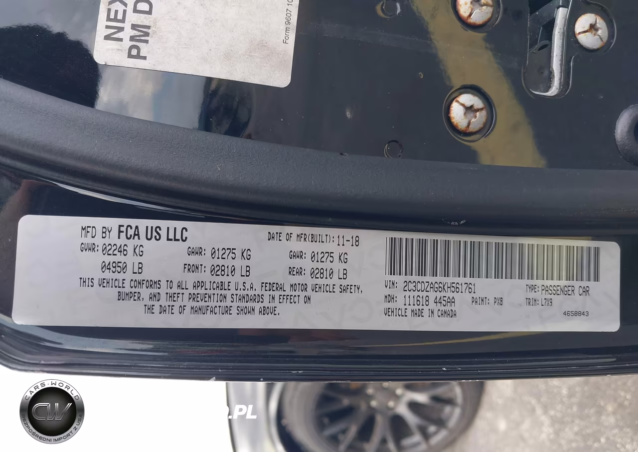 2019 Dodge Challenger Sxt VIN:2C3CDZAG6KH561761 - 9