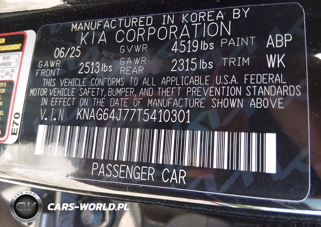 2026 Kia K5 Gt-Line Awd VIN:KNAG64J77T5410301 - 9
