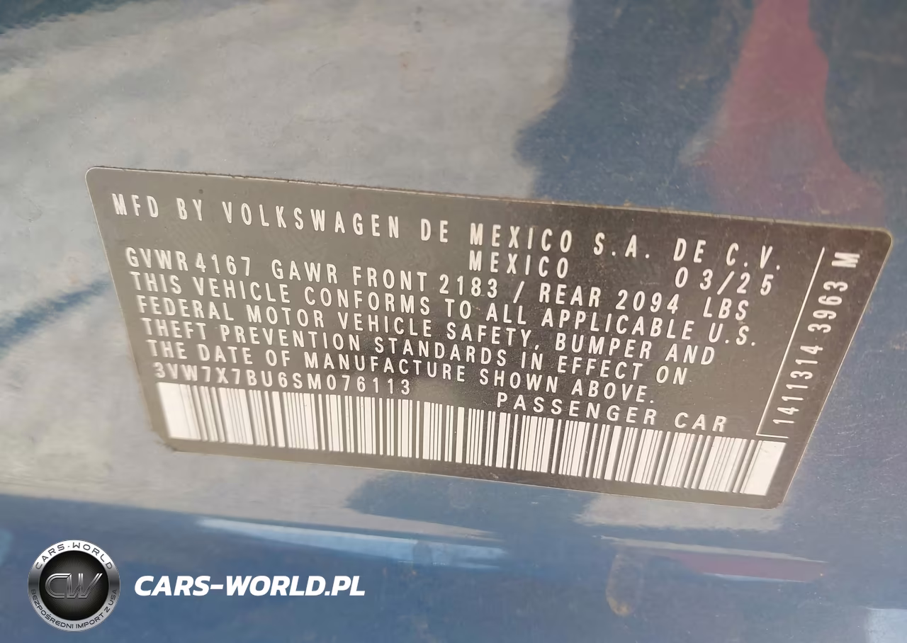 2025 Volkswagen Jetta 1.5T Se VIN:3VW7X7BU6SM076113 - 9