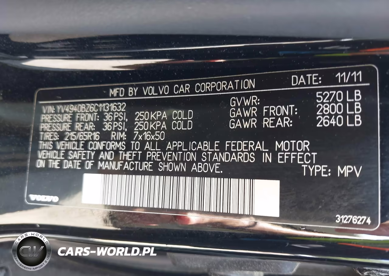 2012 Volvo Xc70 3.2L Premier VIN:YV4940BZ6C1131632 - 9