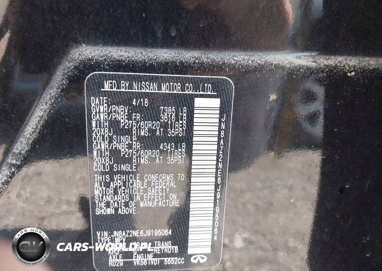 2018 Infiniti Qx80 VIN:JN8AZ2NE6J9195064 - 9