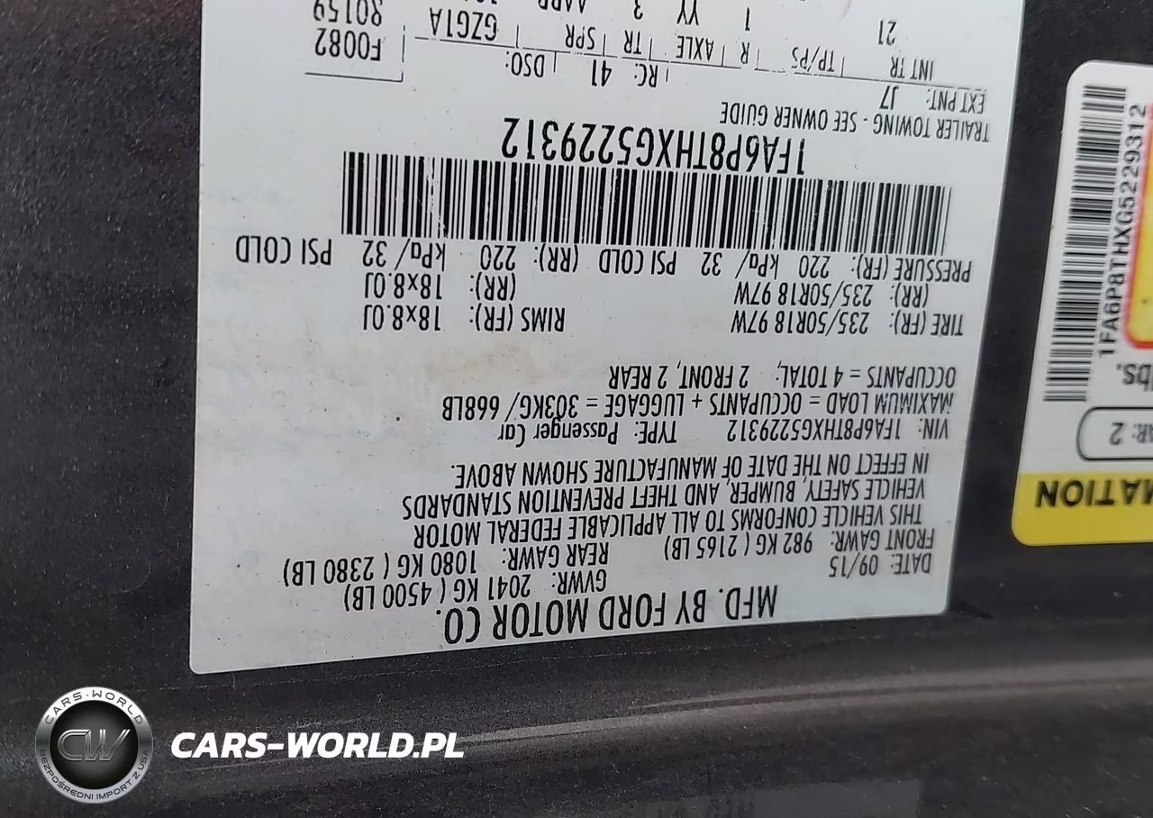 2016 Ford Mustang Ecoboost VIN:1FA6P8THXG5229312 - 9