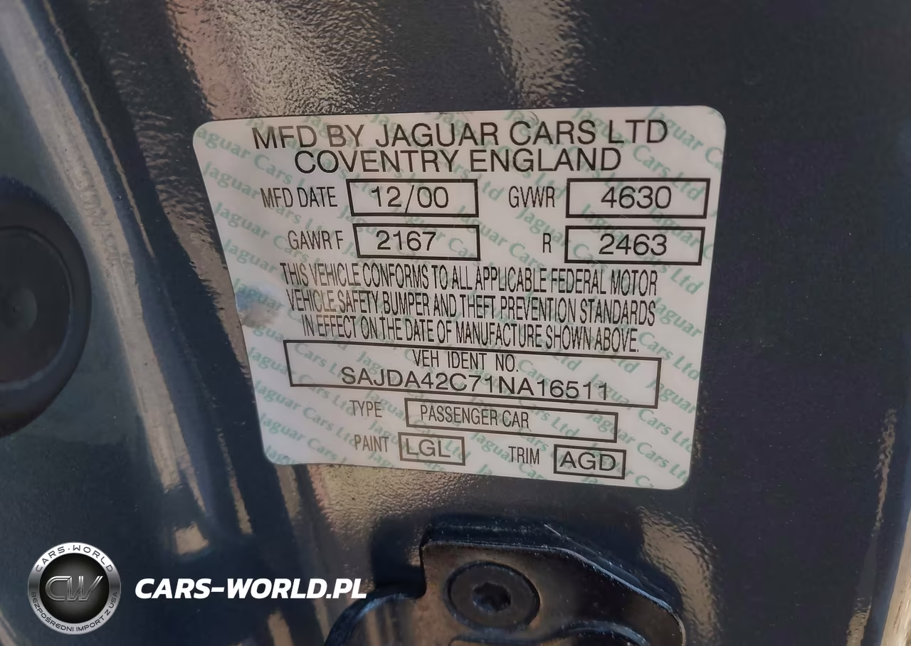 2001 Jaguar Xk8 VIN:SAJDA42C71NA16511 - 9