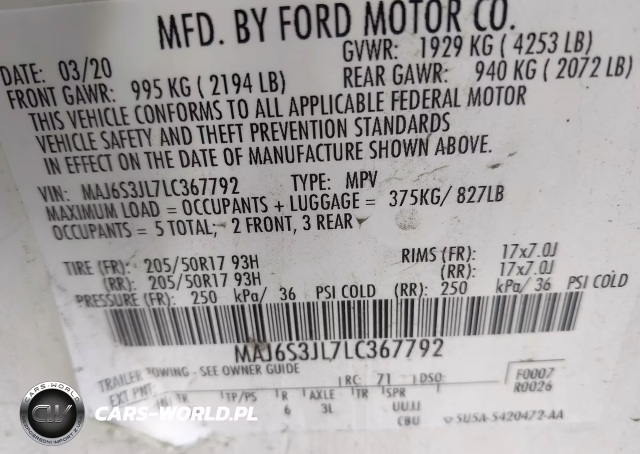 2020 Ford Ecosport Ses VIN:MAJ6S3JL7LC367792 - 9