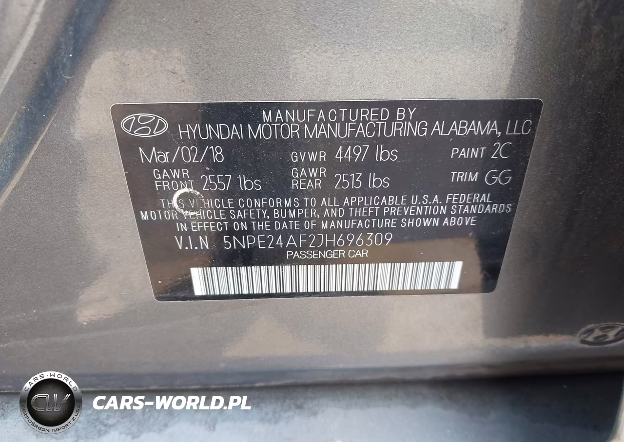2018 Hyundai Sonata Se VIN:5NPE24AF2JH696309 - 9