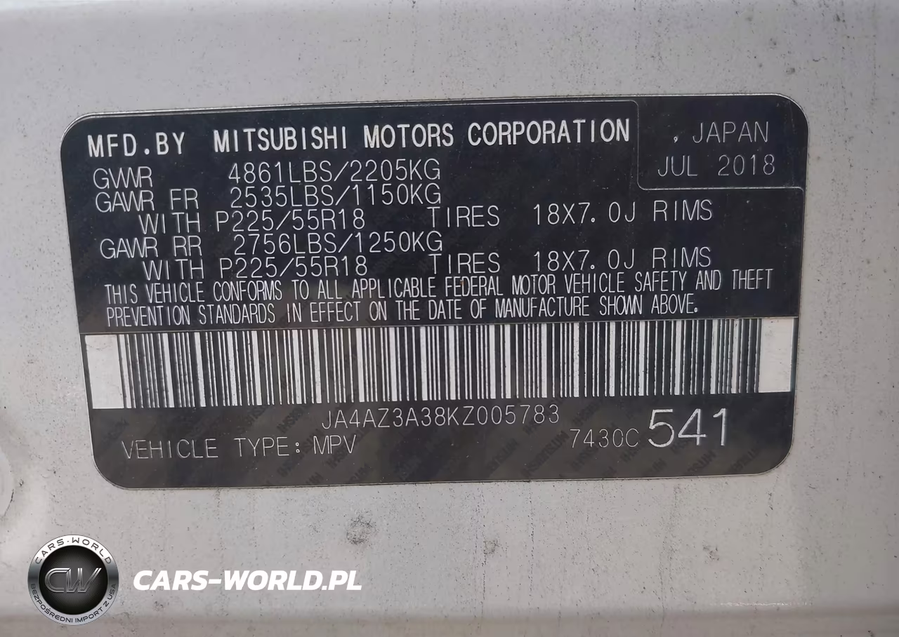 2019 Mitsubishi Outlander Se VIN:JA4AZ3A38KZ005783 - 9