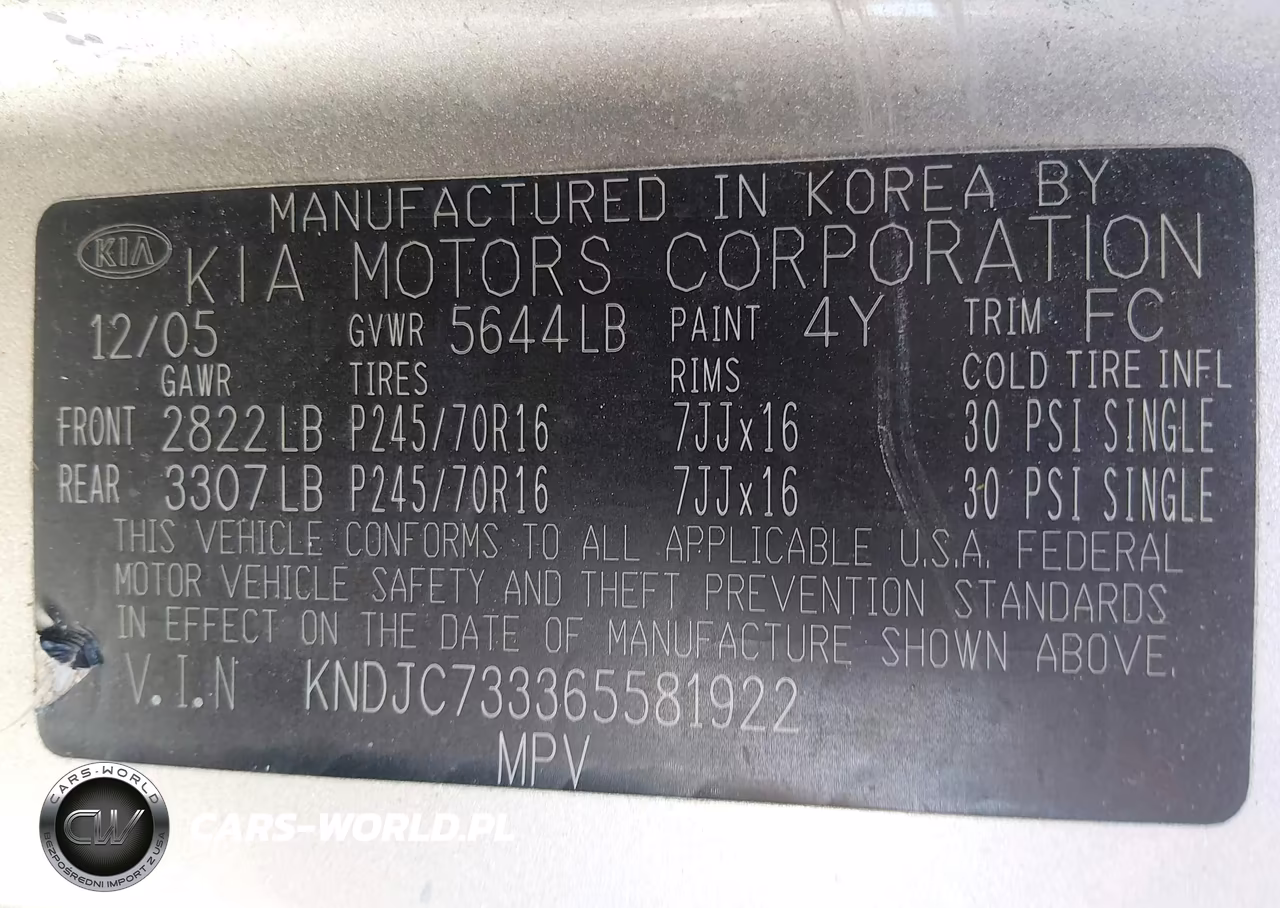 2006 Kia Sorento Ex-Lx VIN:KNDJC733365581922 - 7