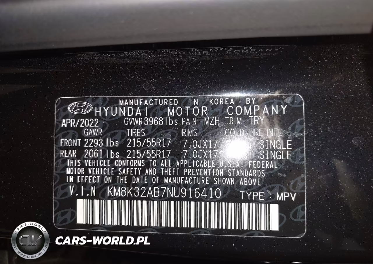 2022 Hyundai Kona Sel VIN:KM8K32AB7NU916410 - 9