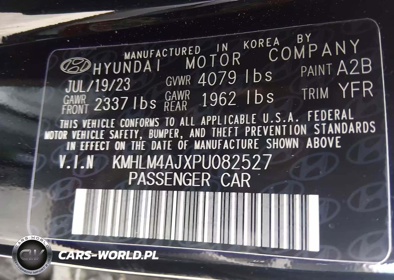2023 Hyundai Elantra Hybrid Blue VIN:KMHLM4AJXPU082527 - 9
