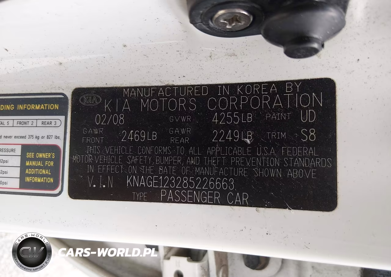 2008 Kia Optima Ex VIN:KNAGE123285226663 - 9