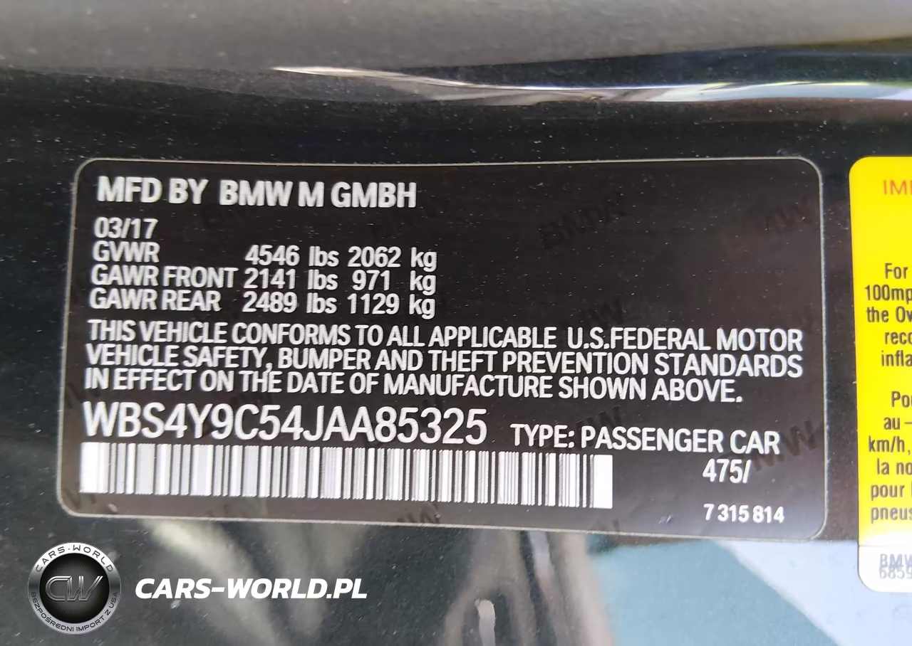 2018 BMW M4 VIN:WBS4Y9C54JAA85325 - 9