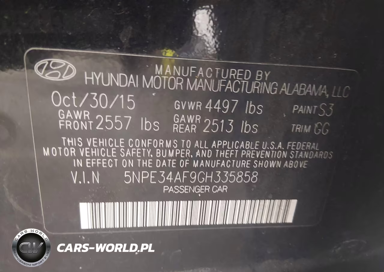 2016 Hyundai Sonata Sport VIN:5NPE34AF9GH335858 - 9