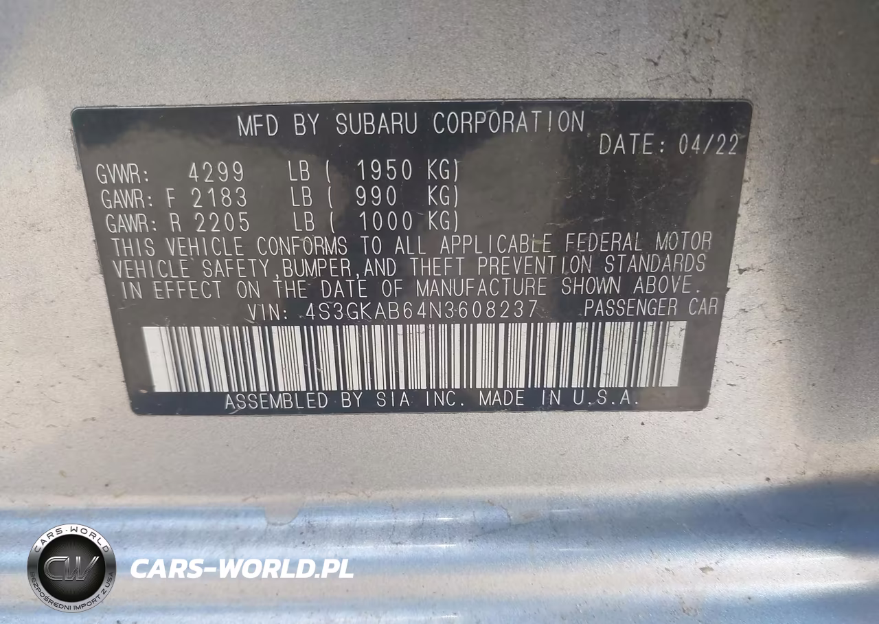 2022 Subaru Impreza Base VIN:4S3GKAB64N3608237 - 9
