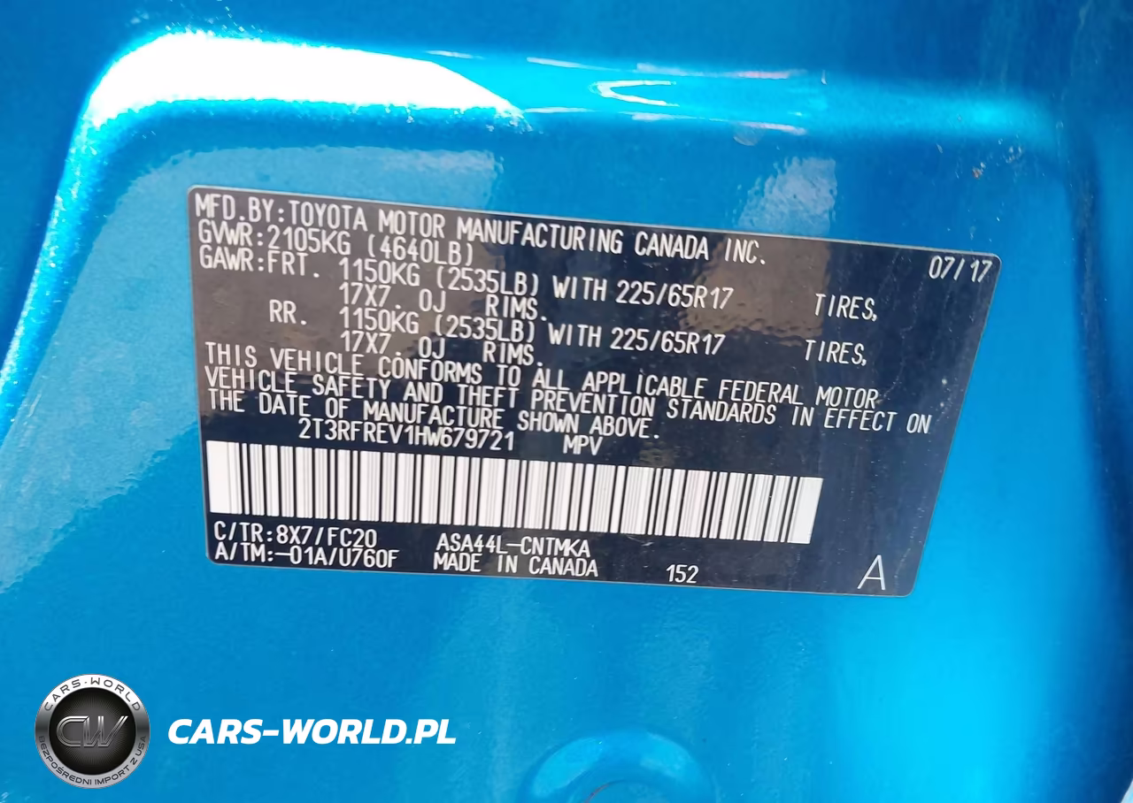 2017 Toyota Rav4 Xle VIN:2T3RFREV1HW679721 - 9