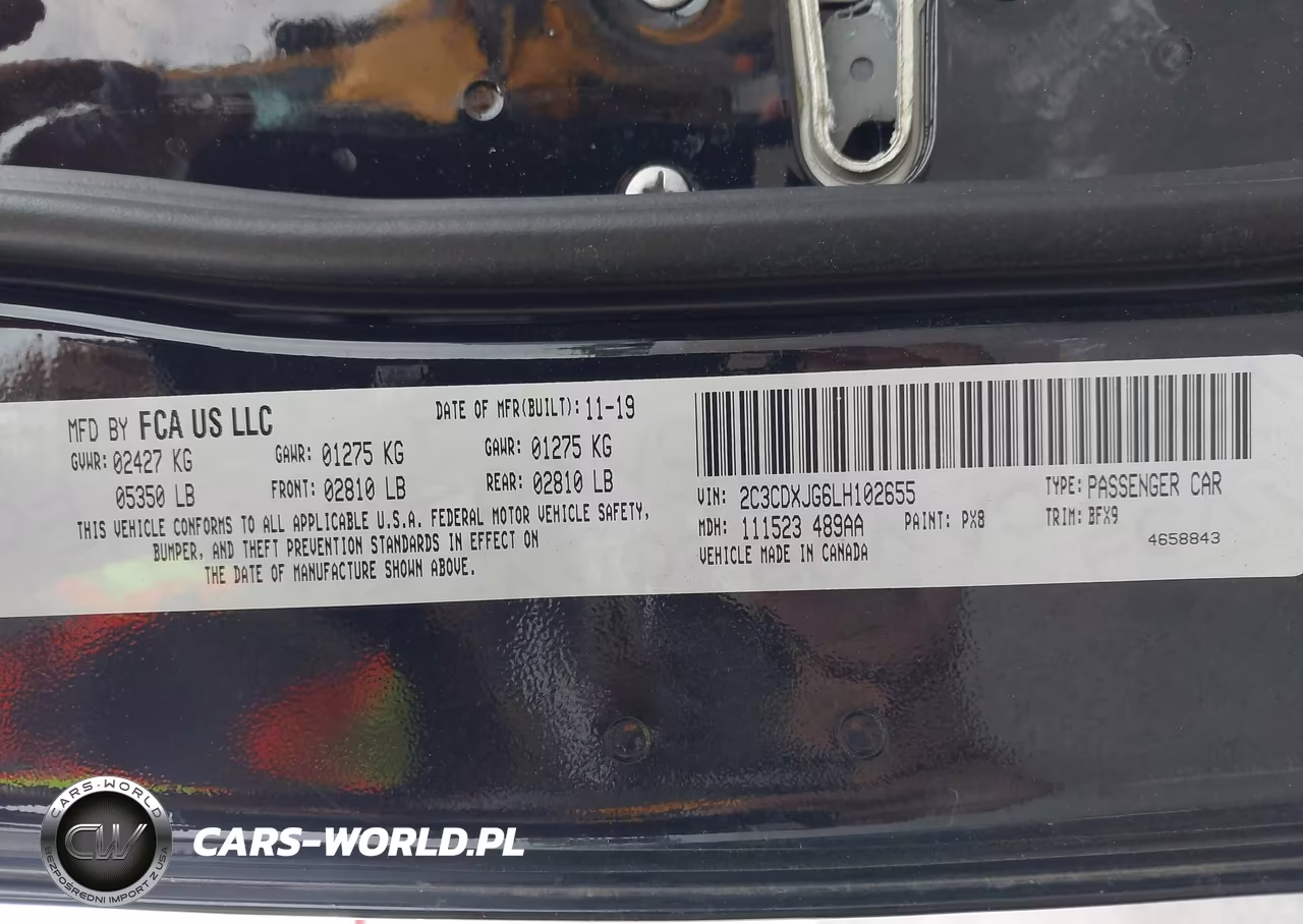 2020 Dodge Charger Sxt Awd VIN:2C3CDXJG6LH102655 - 9