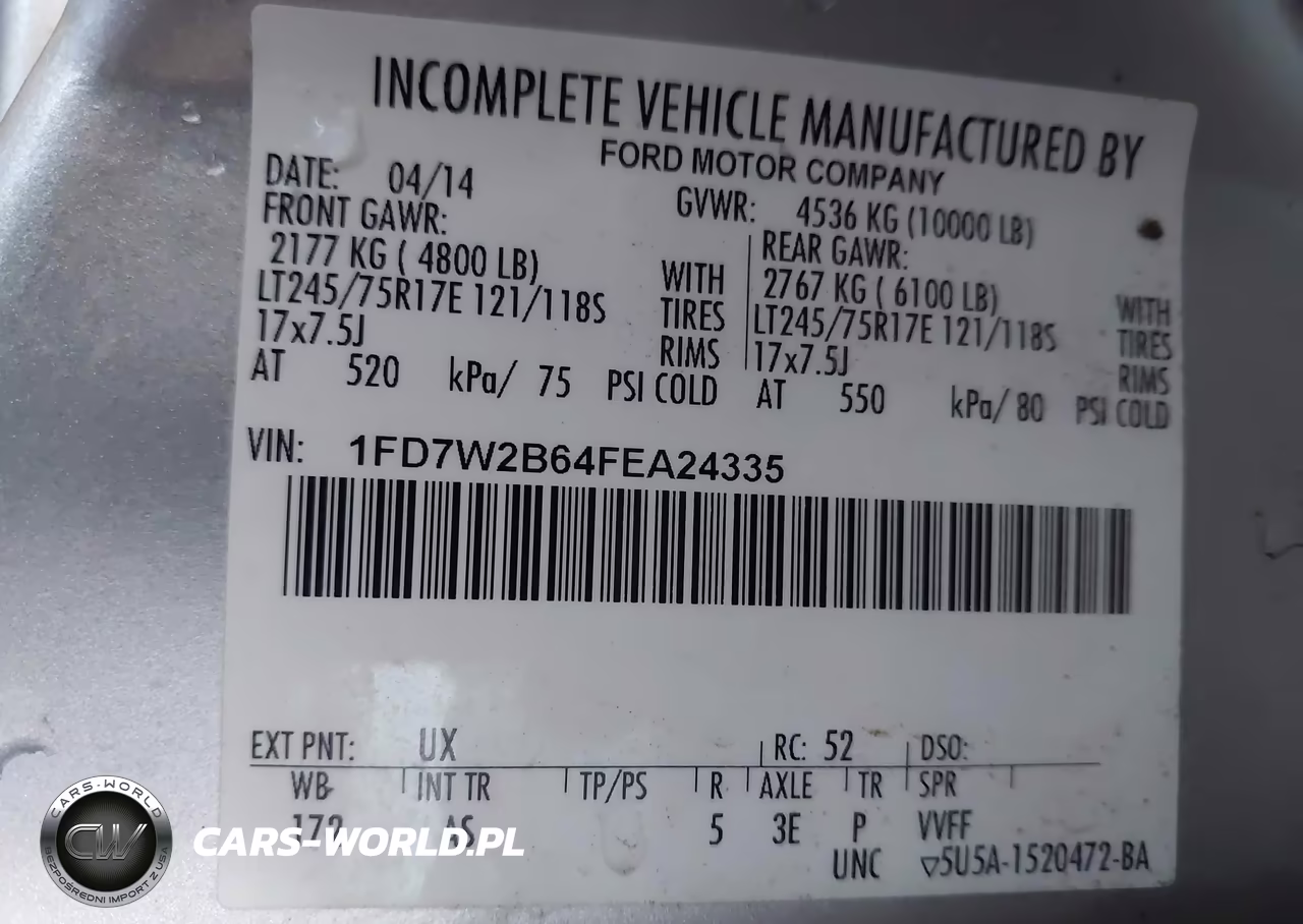2015 Ford F-250 Xl VIN:1FD7W2B64FEA24335 - 9