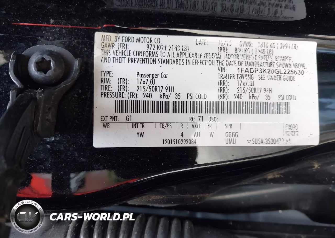 2016 Ford Focus Se VIN:1FADP3K20GL225630 - 9