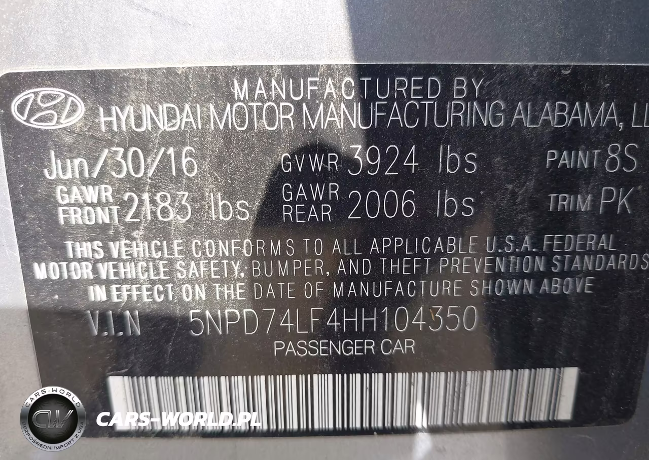 2017 Hyundai Elantra Se VIN:5NPD74LF4HH104350 - 9