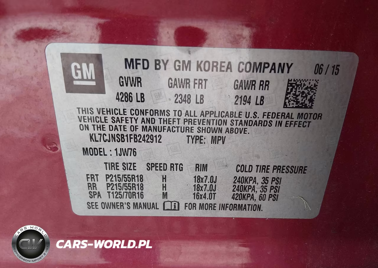 2015 Chevrolet Trax Ltz VIN:KL7CJNSB1FB242912 - 9