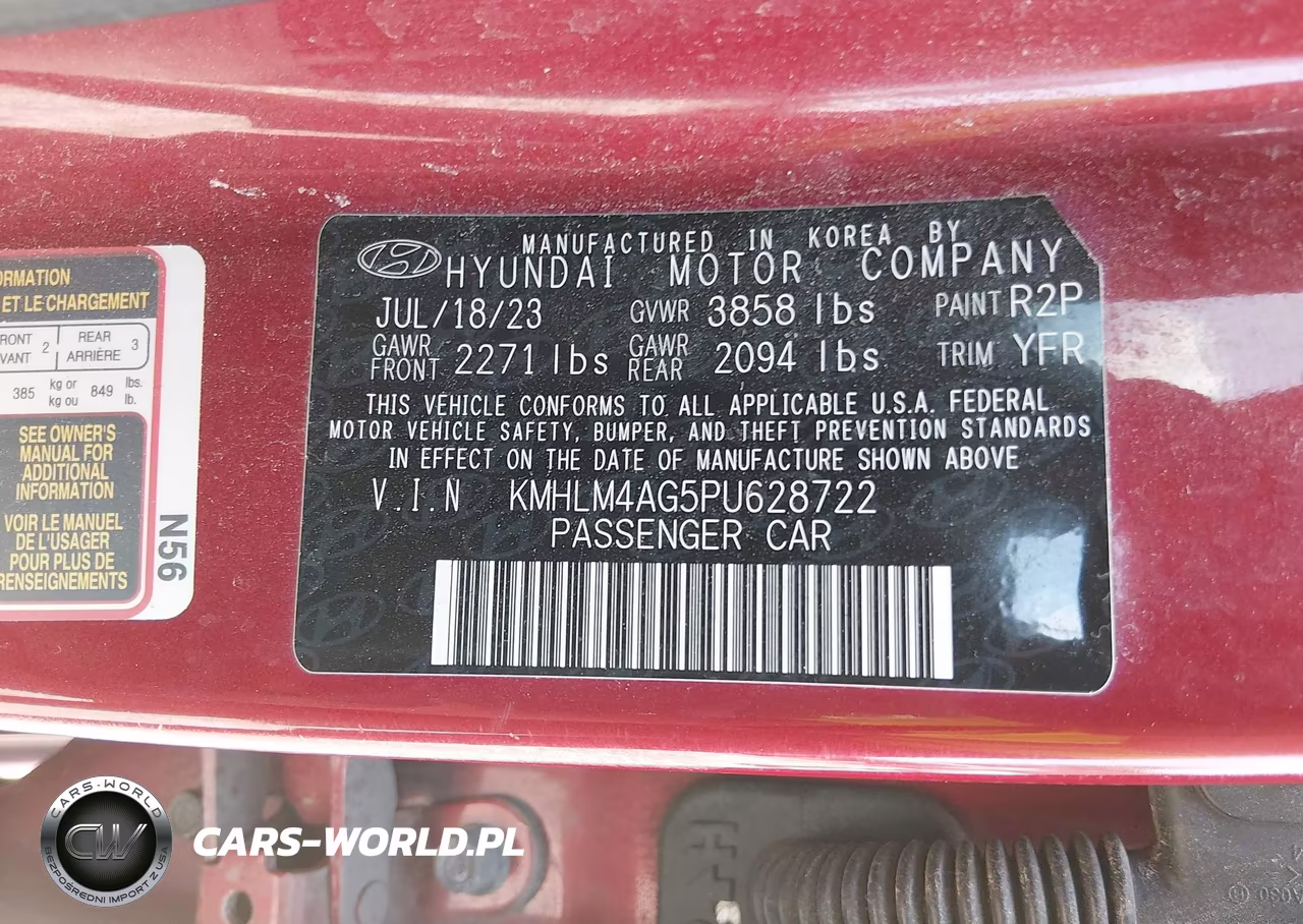 2023 Hyundai Elantra Sel VIN:KMHLM4AG5PU628722 - 9