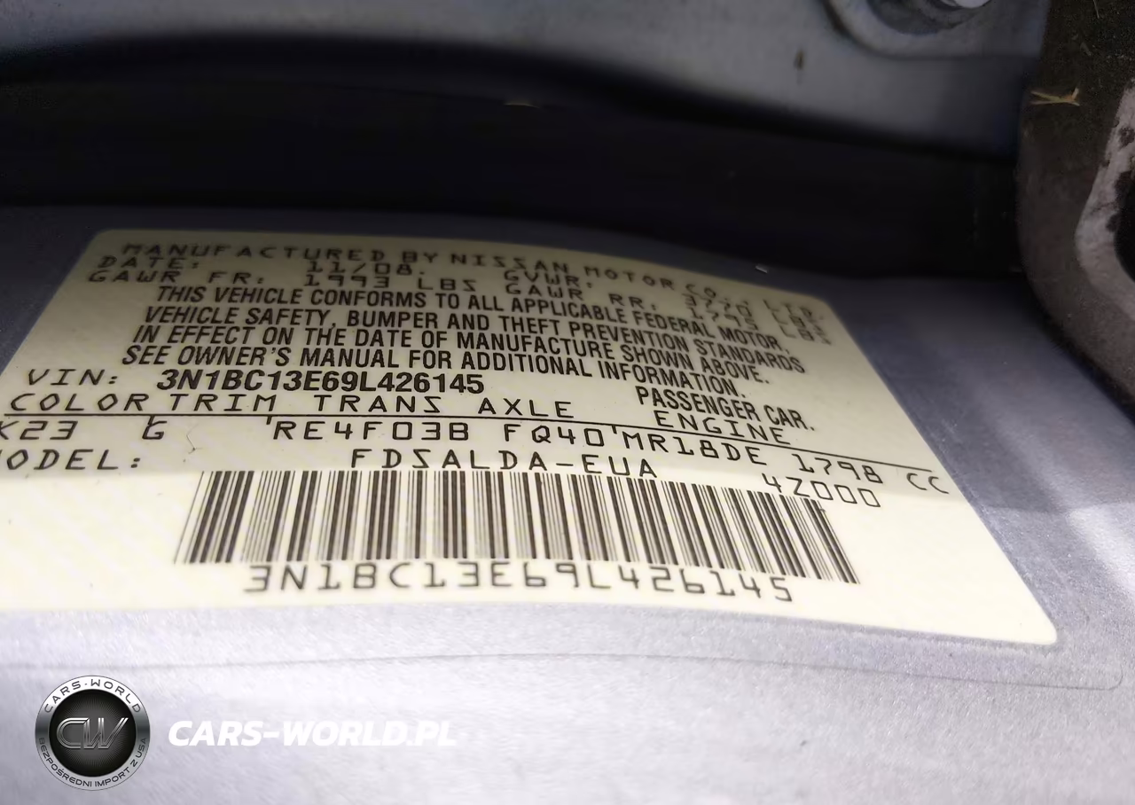 2009 Nissan Versa 1.8S VIN:3N1BC13E69L426145 - 9