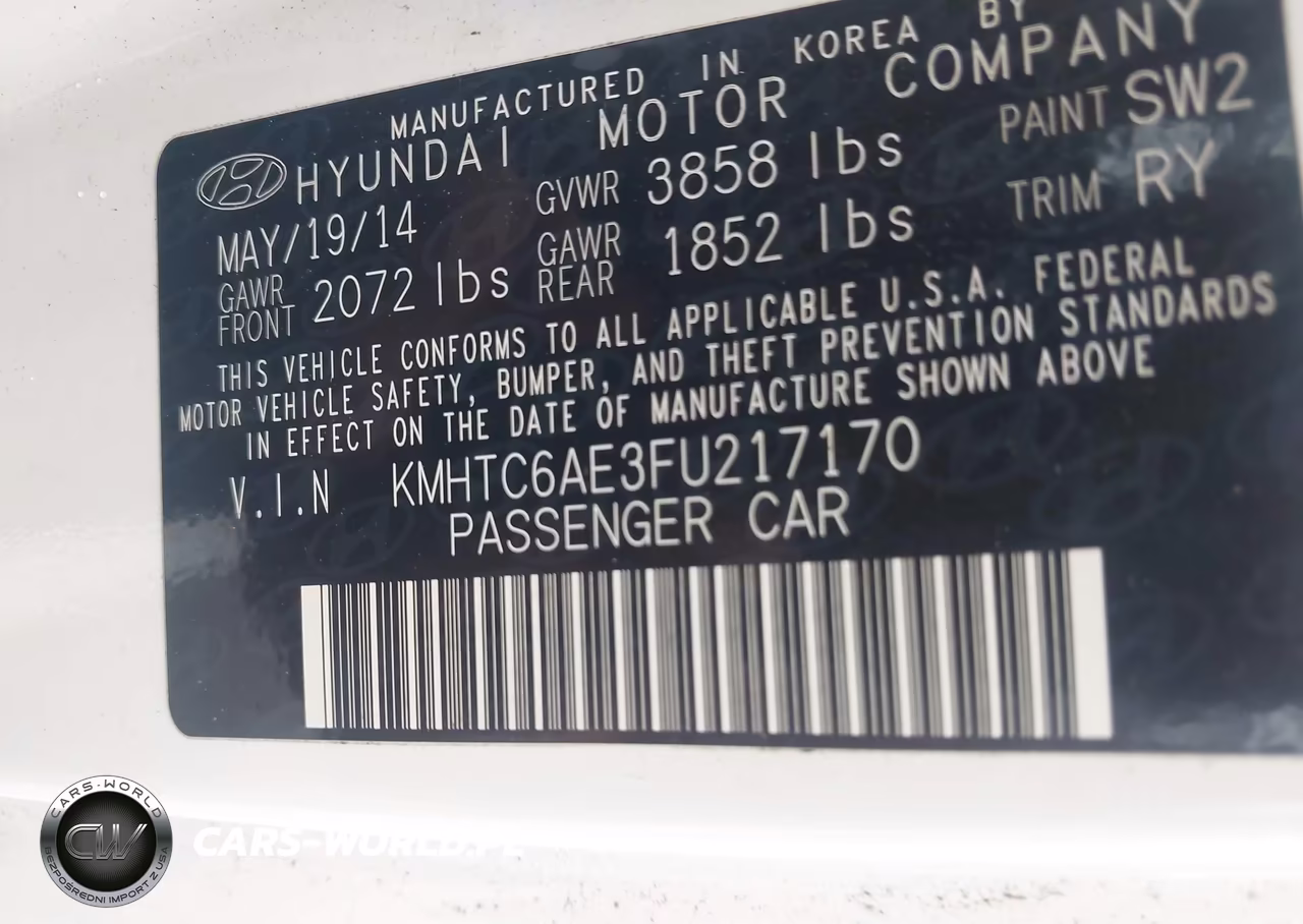 2015 Hyundai Veloster Turbo VIN:KMHTC6AE3FU217170 - 9