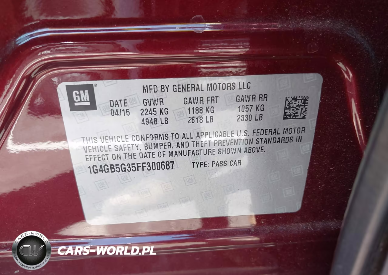 2015 Buick Lacrosse Leather VIN:1G4GB5G35FF300687 - 9