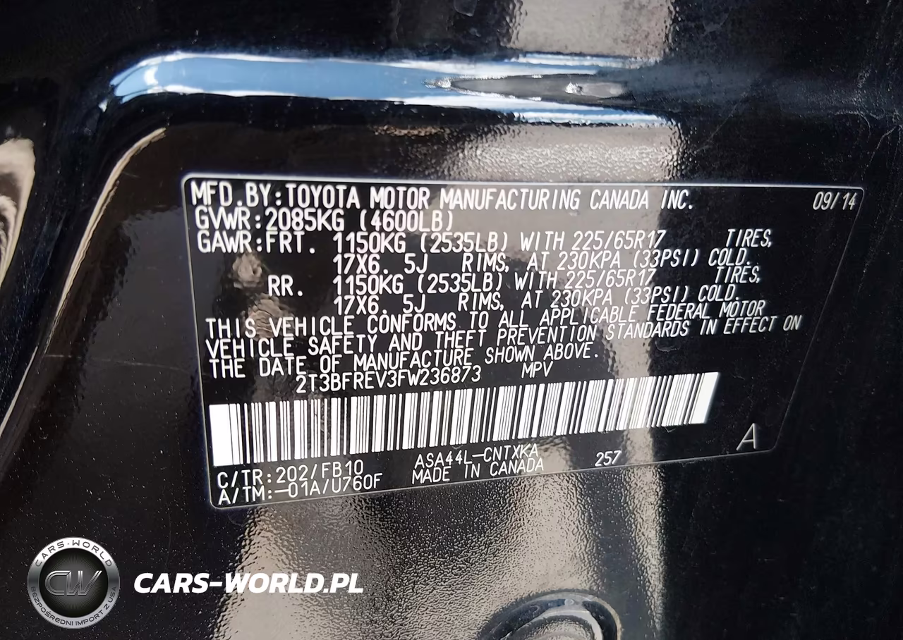 2015 Toyota Rav4 Le VIN:2T3BFREV3FW236873 - 7