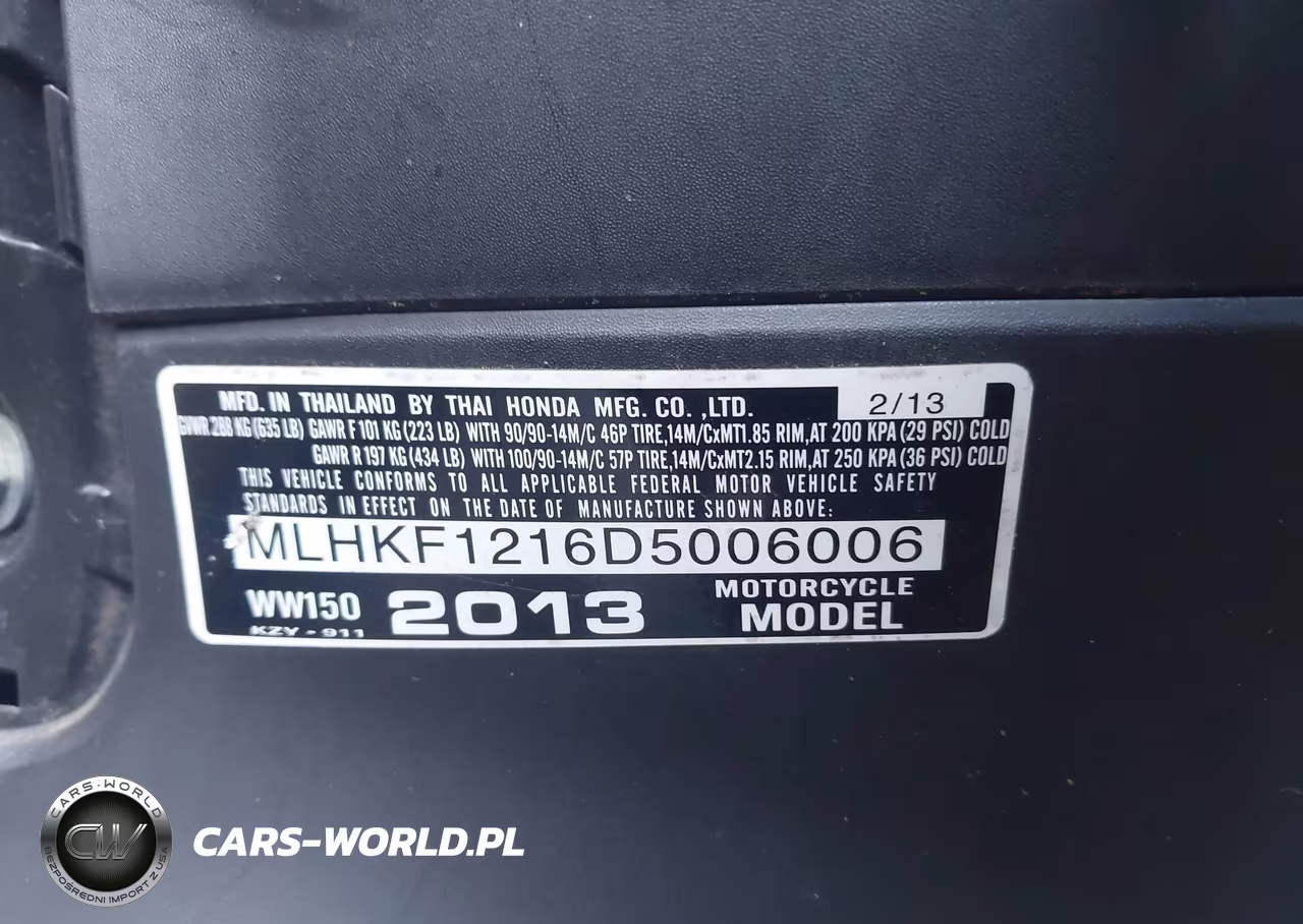 2013 Honda Pcx 150 VIN:MLHKF1216D5006006 - 10