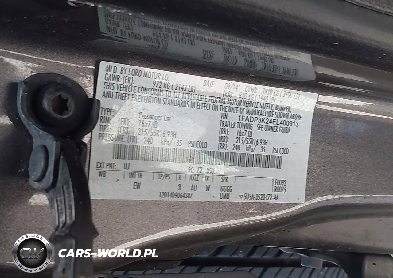 2014 Ford Focus Se VIN:1FADP3K24EL400913 - 9