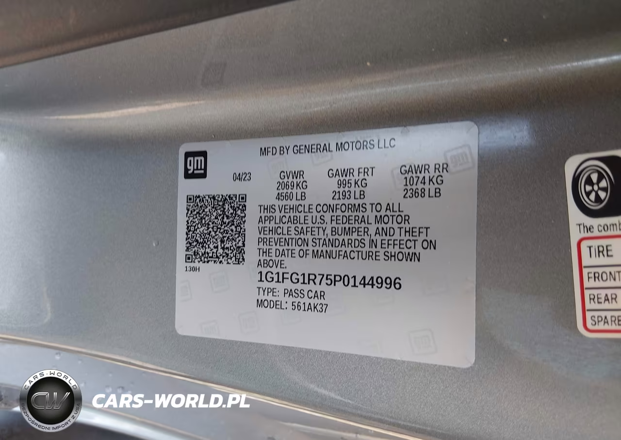 2023 Chevrolet Camaro Rwd 2Ss VIN:1G1FG1R75P0144996 - 9