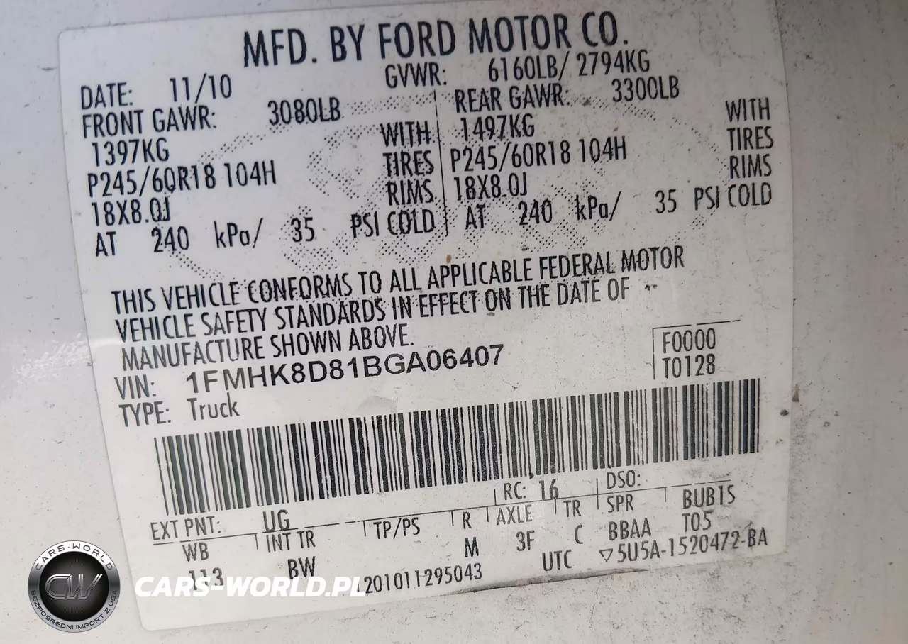 2011 Ford Explorer Xlt VIN:1FMHK8D81BGA06407 - 9
