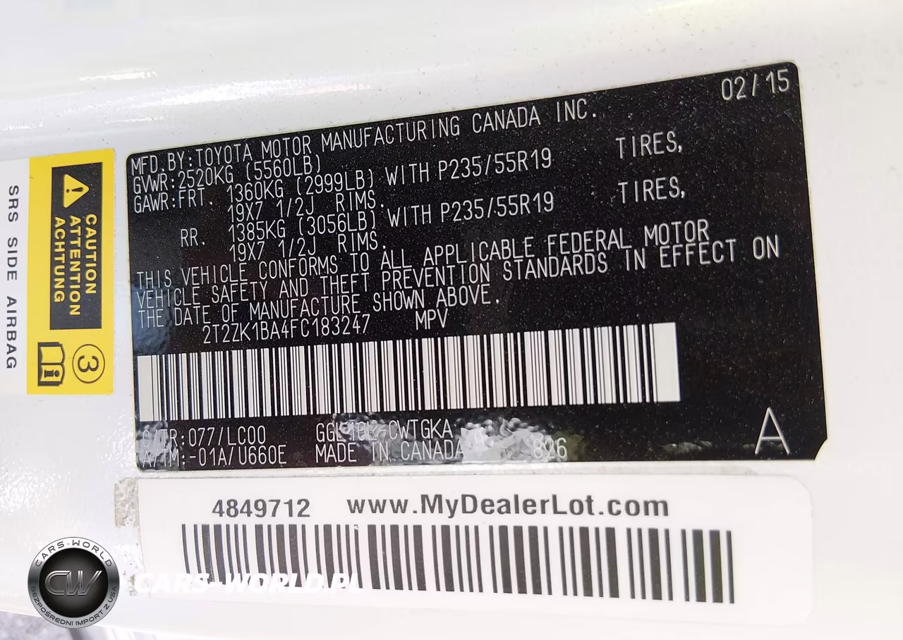 2015 Lexus Rx 350 VIN:2T2ZK1BA4FC183247 - 9