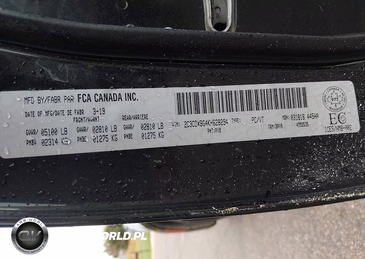 2019 Dodge Charger Sxt VIN:2C3CDXBG4KH628294 - 9