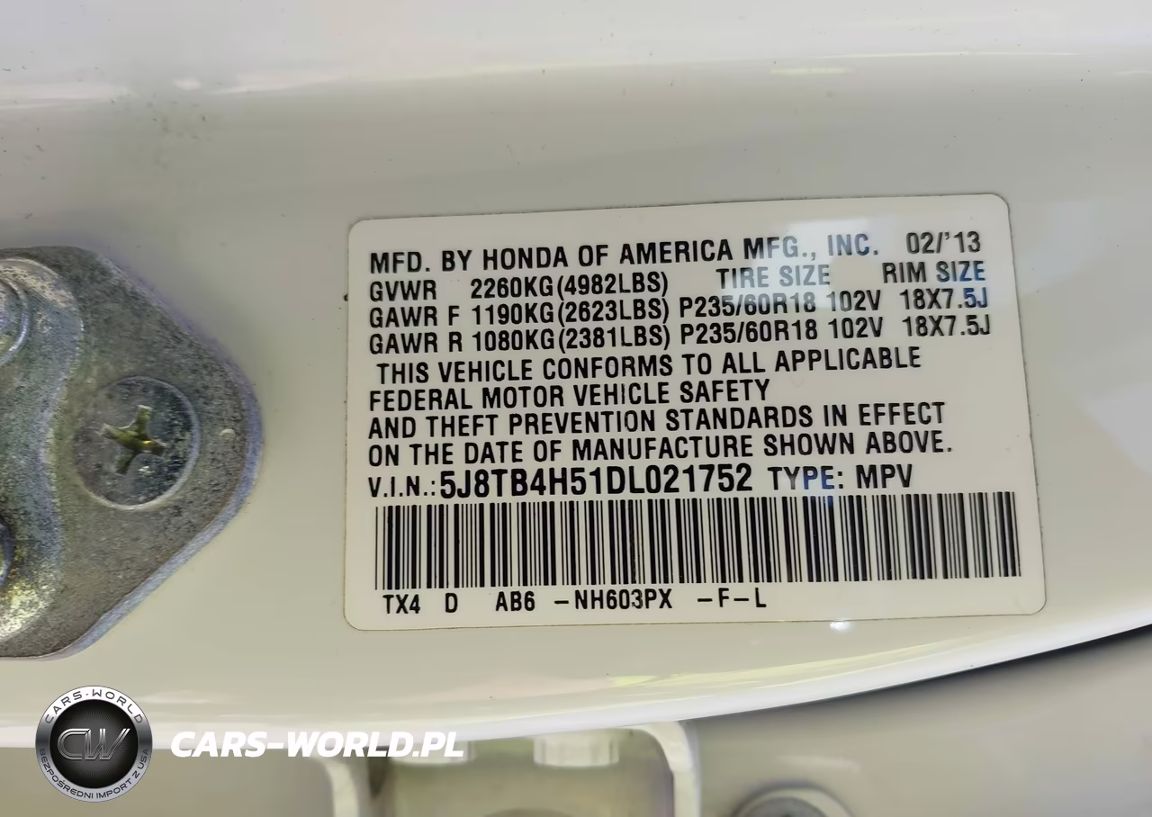 2013 Acura Rdx VIN:5J8TB4H51DL021752 - 9