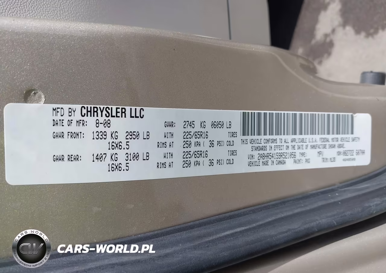 2009 Chrysler Town & Country Touring VIN:2A8HR54159R521056 - 9