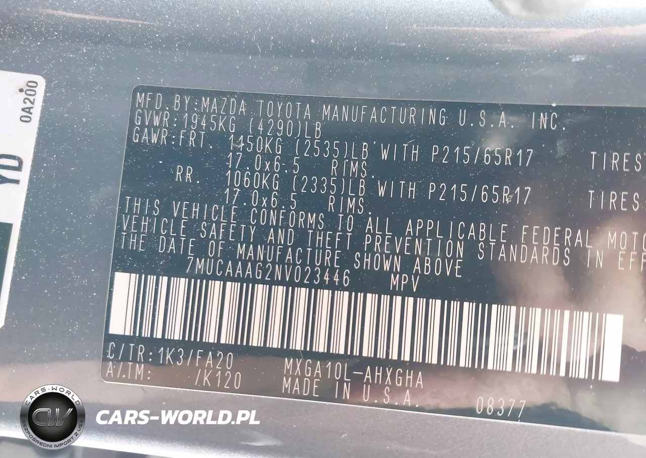2022 Toyota Corolla Cross Le VIN:7MUCAAAG2NV023446 - 9